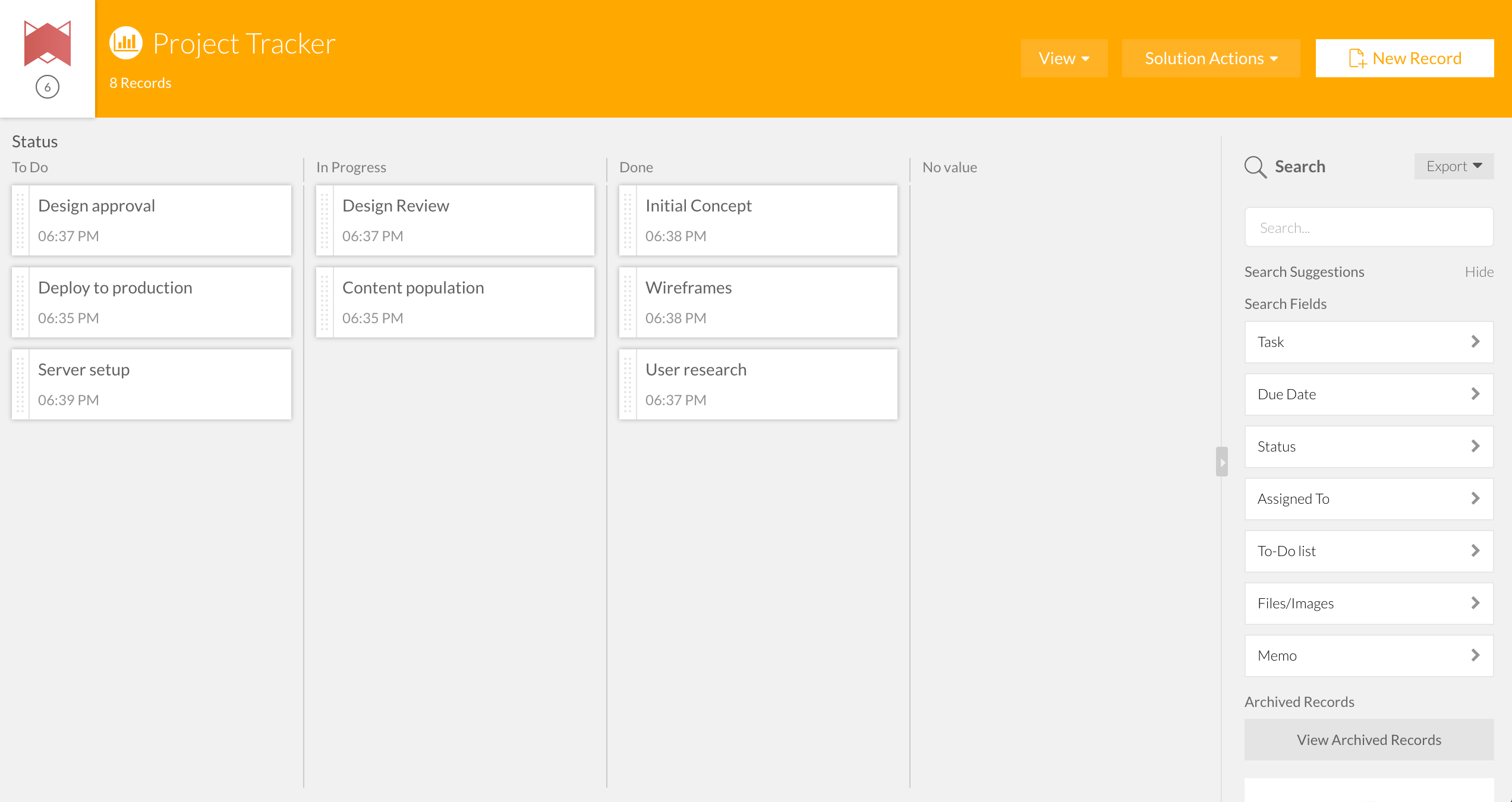 Screenshot of Transpose landing page after registration.