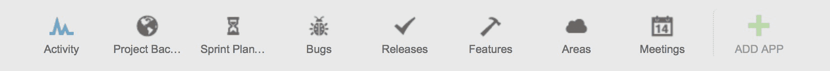 Image showing all of the apps I’ve added to my workspace to run a web app development project