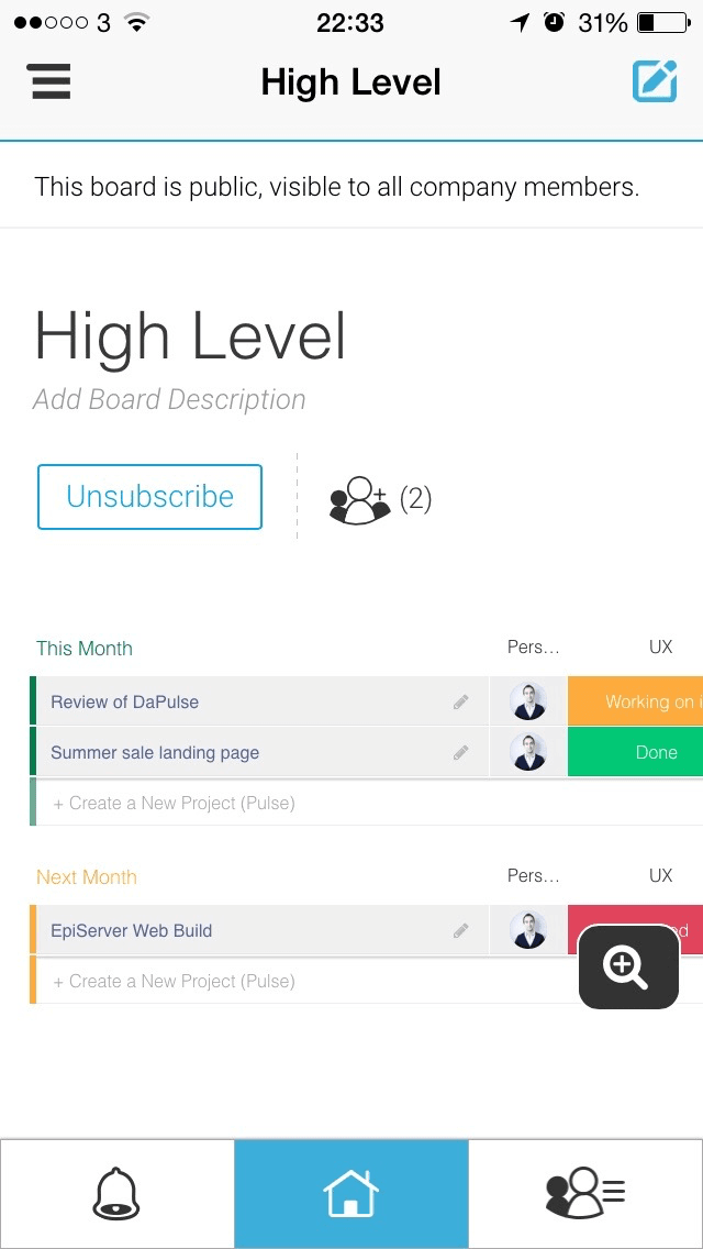 Images showing a number of screens from the mobile app